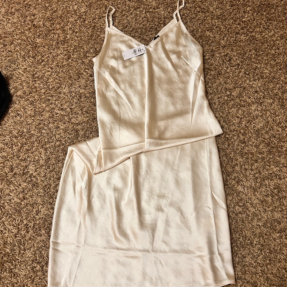 Elegant Cream Slip Dress (express)